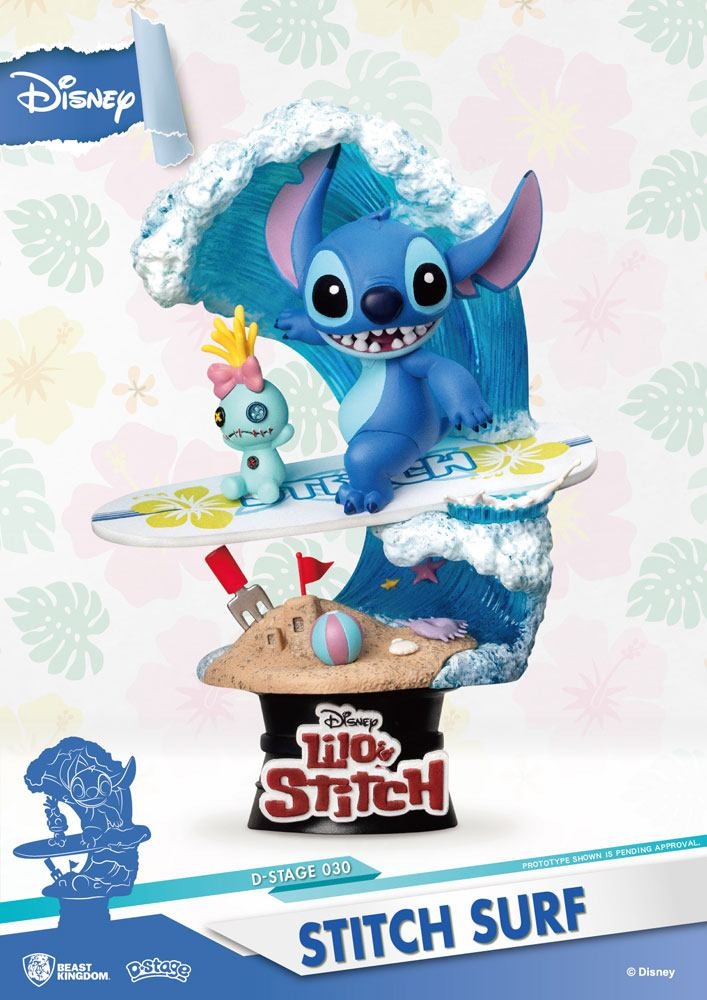 "DISNEY - LILO & STITCH - STITCH SURFING DIORAMA"
