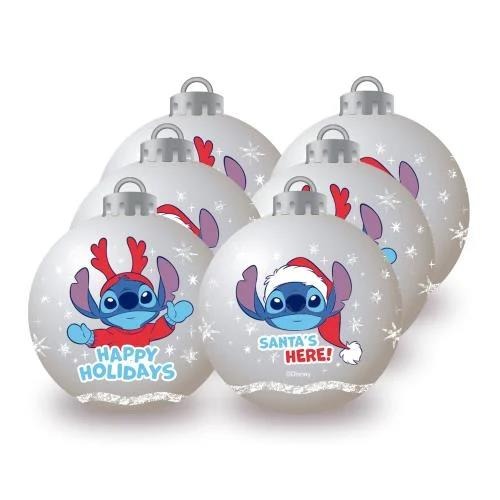 "DISNEY - LILO & STITCH - SET PALLINE ALBERO DI NATALE 6 PZ"