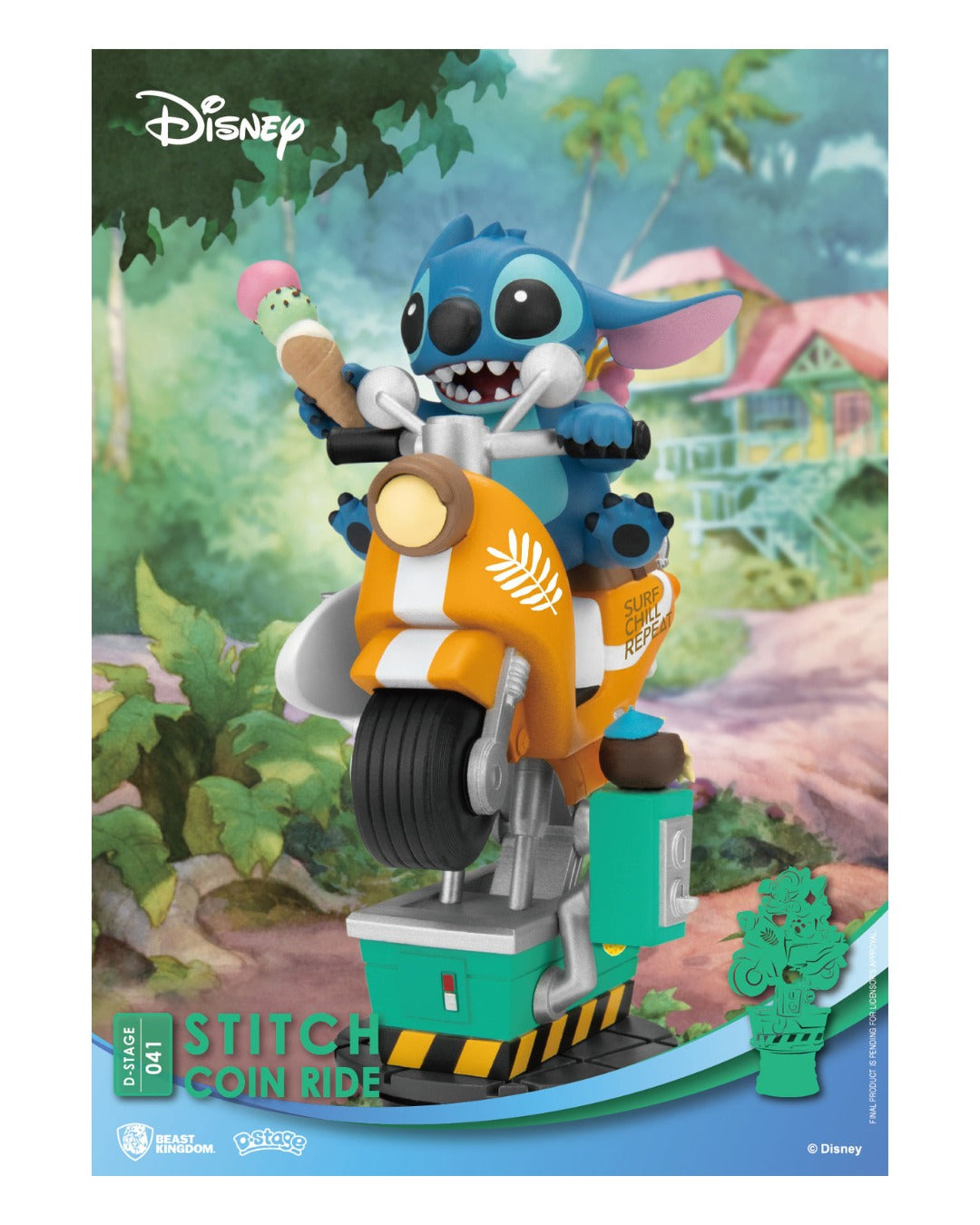 "DISNEY - LILO & STITCH - STITCH ON COIN RIDE DIORAMA"