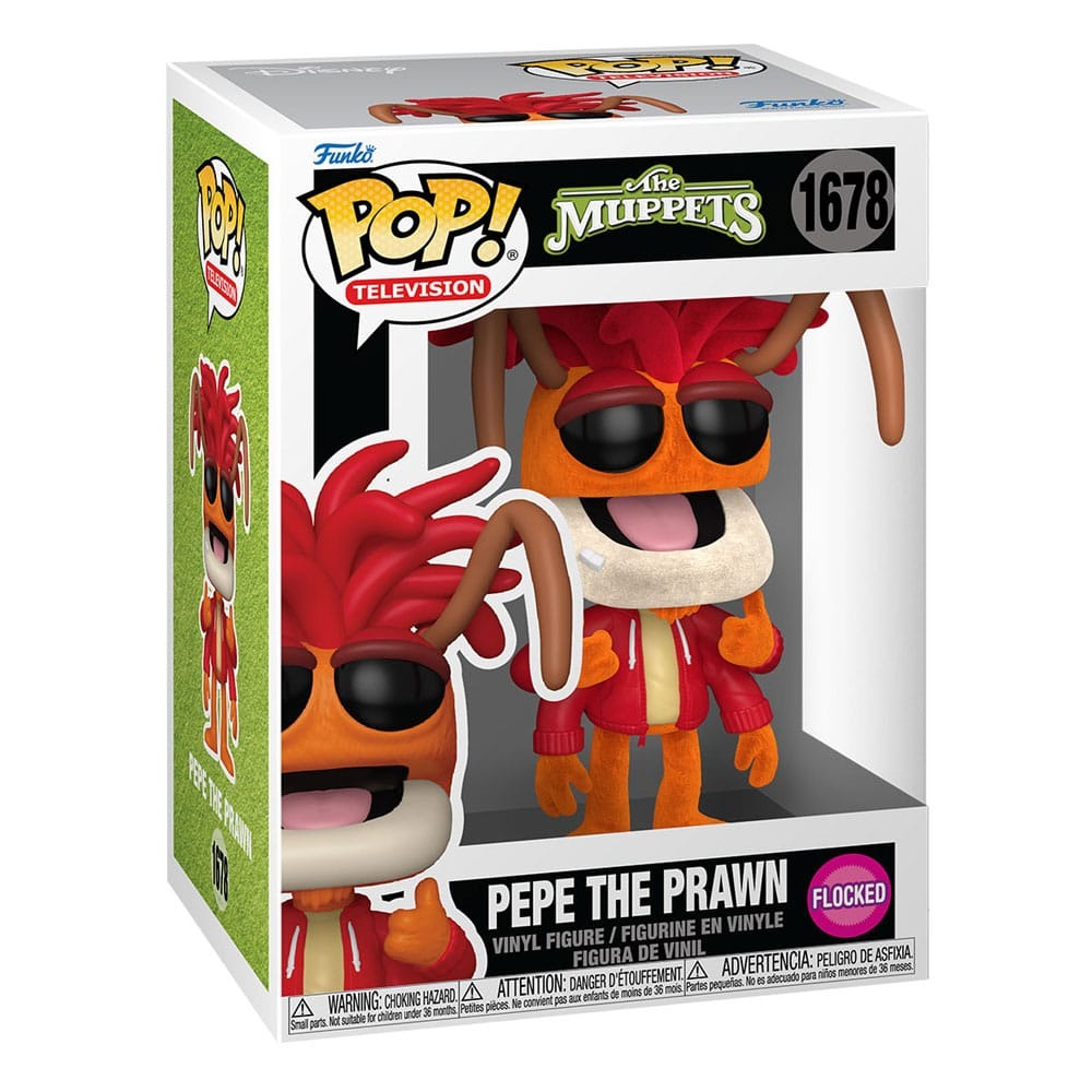 "THE MUPPETS - PEPE THE PRAWN - FLOCKED"