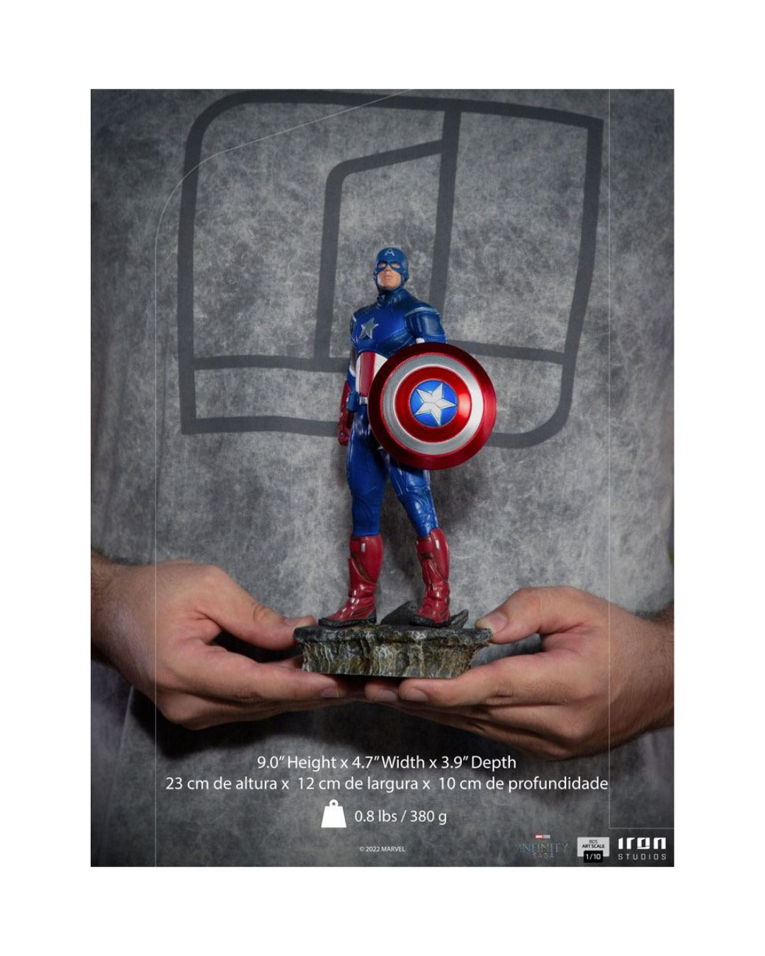 "MARVEL INFINITY SAGA - CAPTAIN AMERICA - BATTLE OF NY - ART SCALE STATUE 1/10"