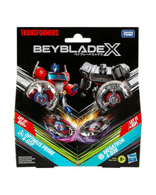"BEYBLADE X - TRANSFORMERS COLLAB - OPTIMUS PRIME & STARSCREAM"
