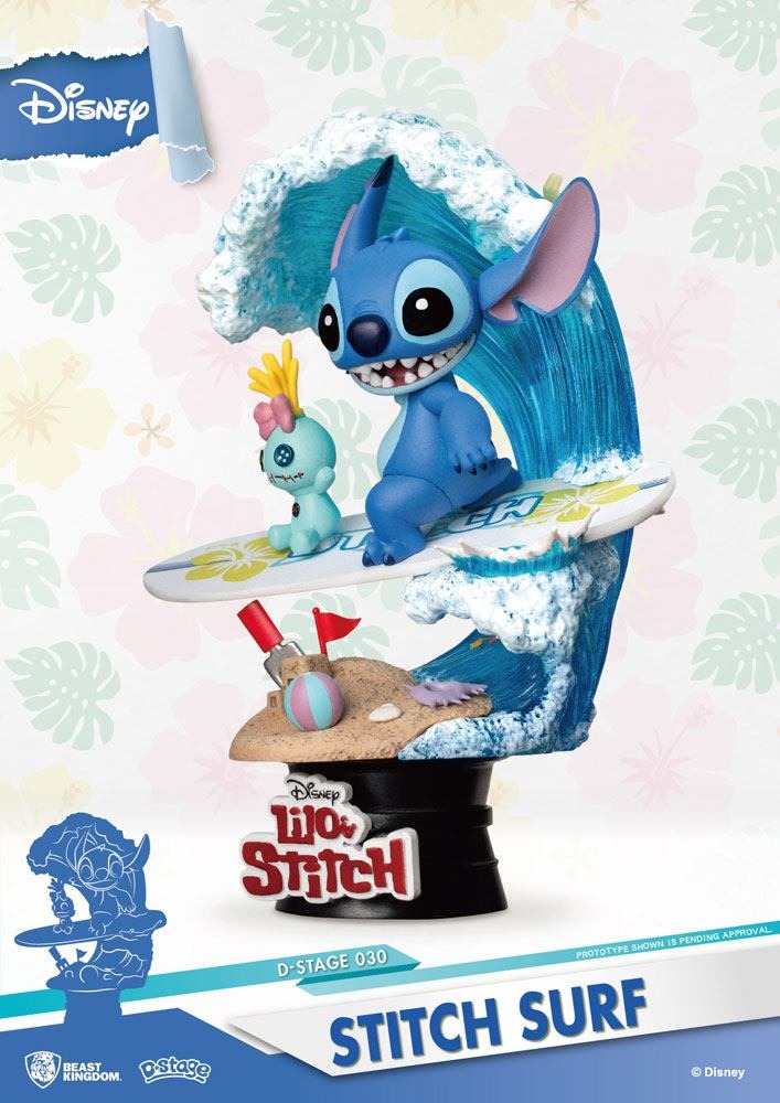 "DISNEY - LILO & STITCH - STITCH SURFING DIORAMA"