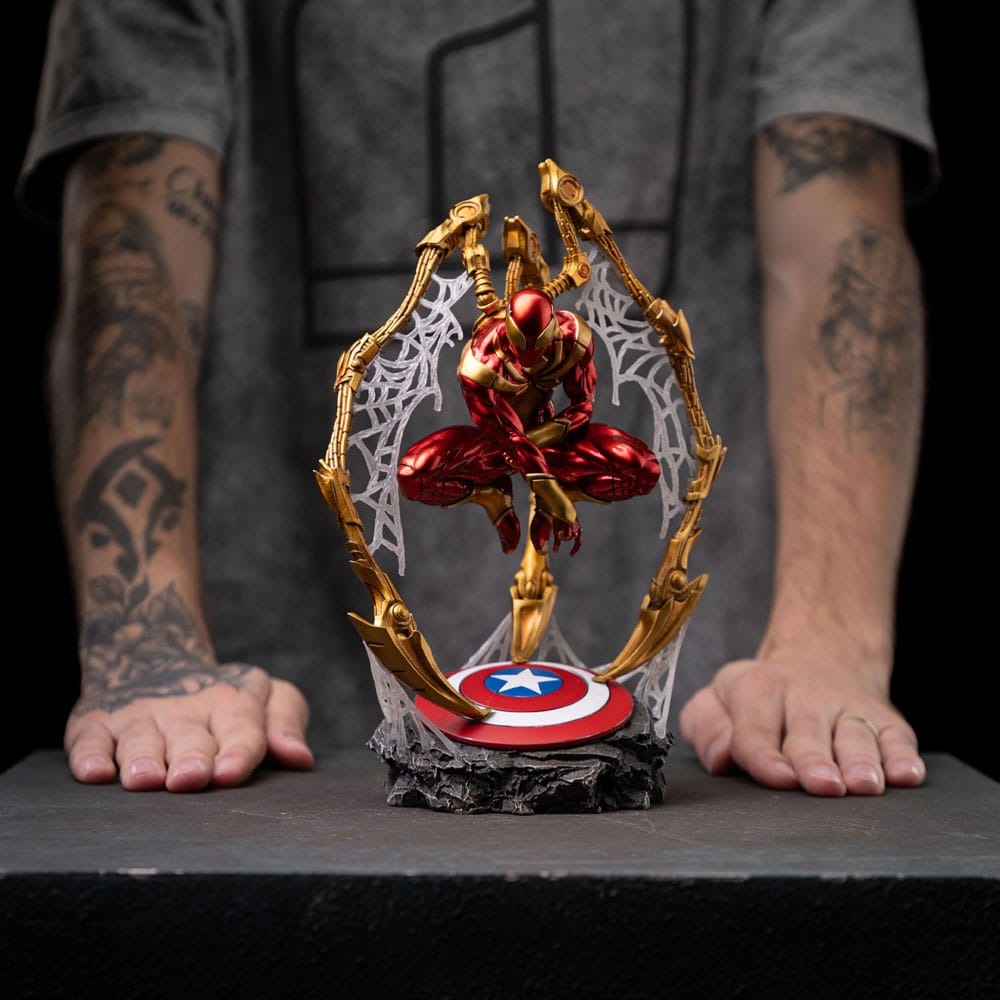 "MARVEL - IRON SPIDER ARMOR COMICS - ART SCALE DELUXE STATUA 1/10"
