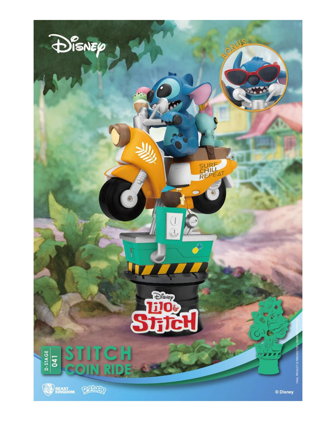 "DISNEY - LILO & STITCH - STITCH ON COIN RIDE DIORAMA"