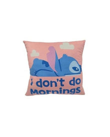 "LILO & STITCH - CUSCINO - I DON'T DO MORNINGS"