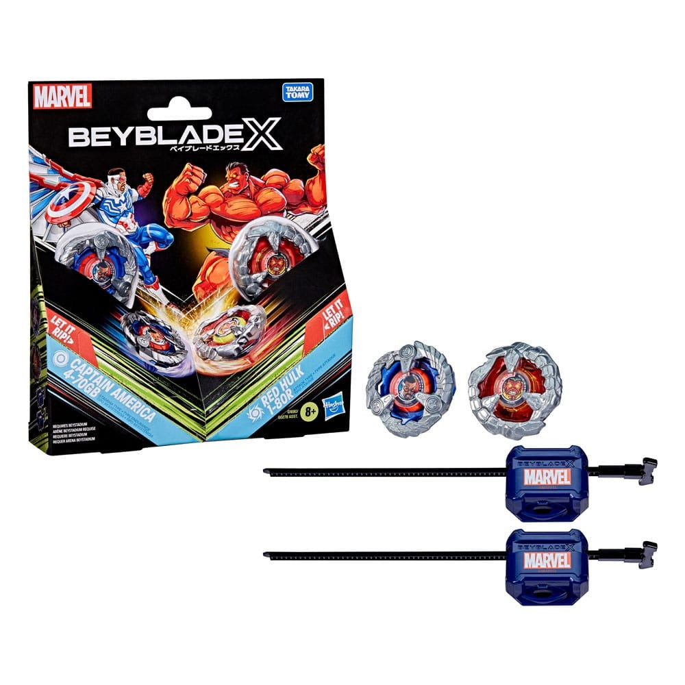 "BEYBLADE X - MARVEL COLLAB - CAPTAIN AMERICA & RED HULK"