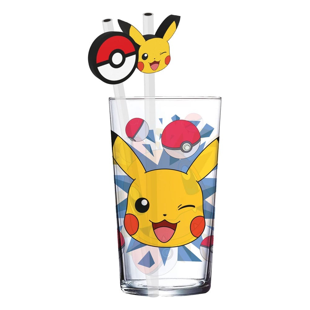 "POKEMON - BICCHIERE IN VETRO CON CANNUCCIA - PIKACHU"